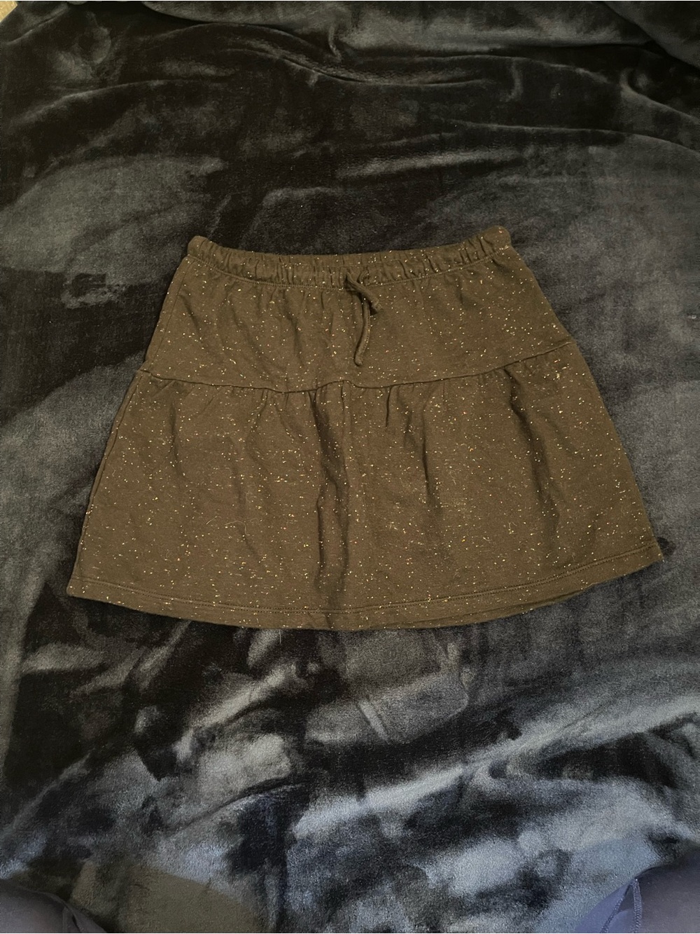 wonder nation Black Gold Speckled Tiered Skirt